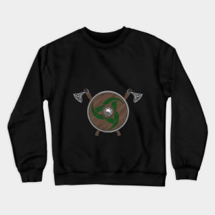 Viking Shield & Axes green Crewneck Sweatshirt